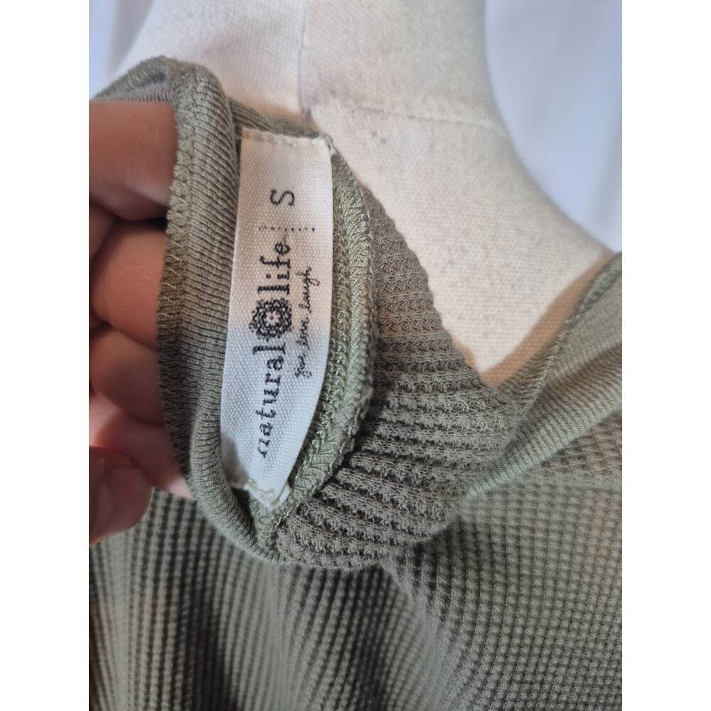 Natural Life Cotton Green Long Sleeve Thermal Top Small - Picture 8 of 8